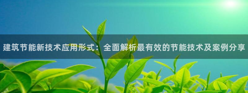 e尊国际平台：建筑节能新技术应用形式：全面解析最有效的节能技术及案例分享