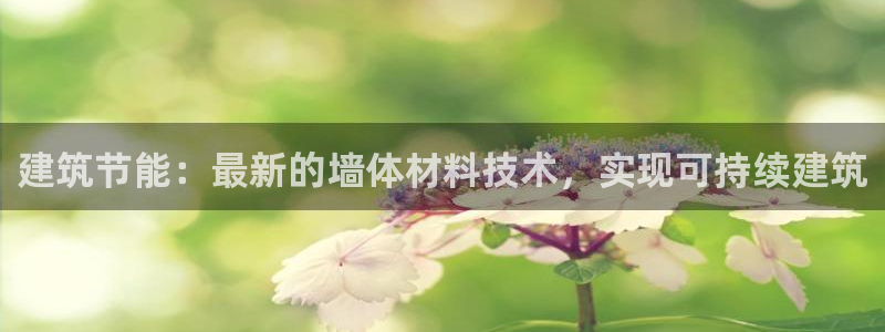e尊国际是个黑网：建筑节能：最新的墙体材料技术，实现可持续建筑