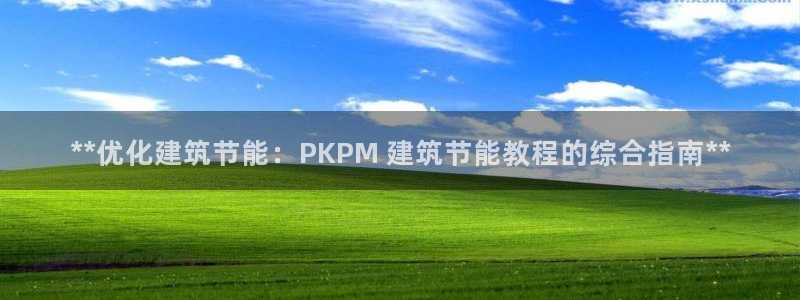 e尊国际app：**优化建筑节能：PKPM 建筑节能教程的综合指南**